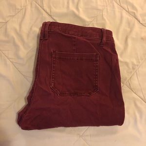 Red hollister pants
